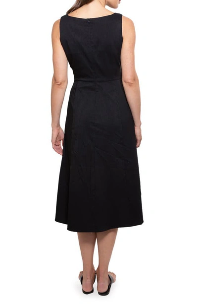 Shop Madri Collection Crossover Nursing Dress In Black