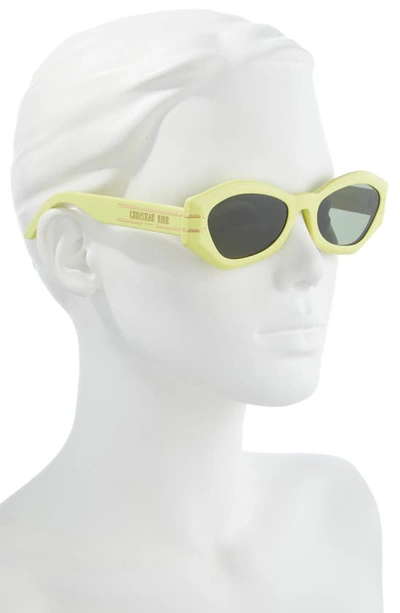 Shop Dior Signature B1u 55mm Butterfly Sunglasses In Shiny Yellow / Green