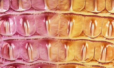 Shop Brahmin Veronica Melbourne Croc Embossed Leather Envelope Wallet In Glam
