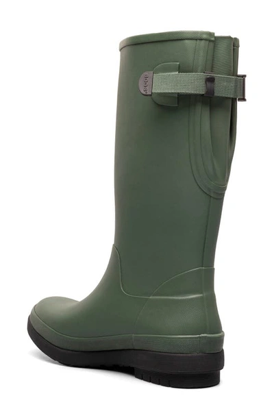 Bogs Amanda Ii Tall Waterproof Adjustable Calf Rain Boot In Green Ash