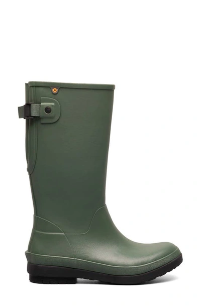 Bogs Amanda Ii Tall Waterproof Adjustable Calf Rain Boot In Green Ash