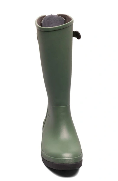 Bogs Amanda Ii Tall Waterproof Adjustable Calf Rain Boot In Green Ash