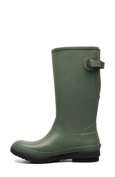 Bogs Amanda Ii Tall Waterproof Adjustable Calf Rain Boot In Green Ash