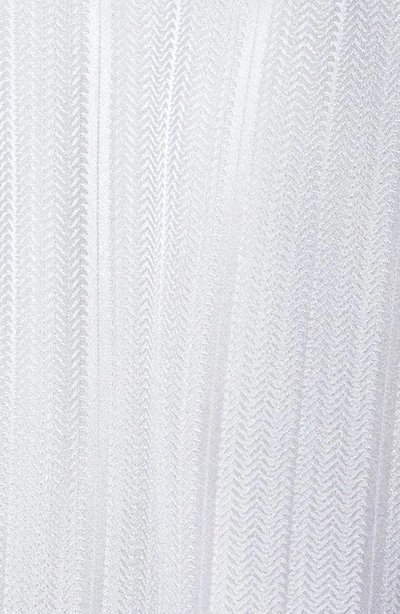 Shop Majestic Herringbone Stripe Silk Robe In Silver