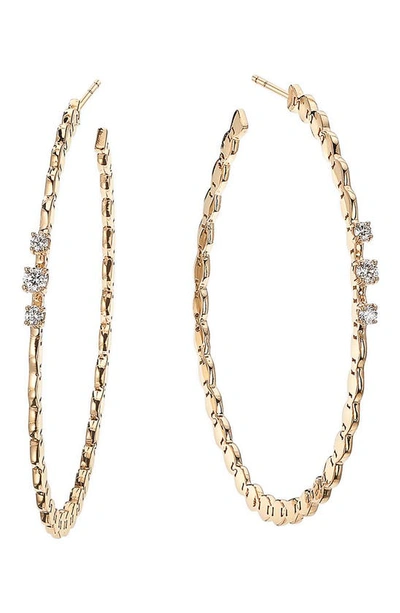 Shop Lana Jewelry Triple Solo Mega Diamond Hoop Earrings In Yellow