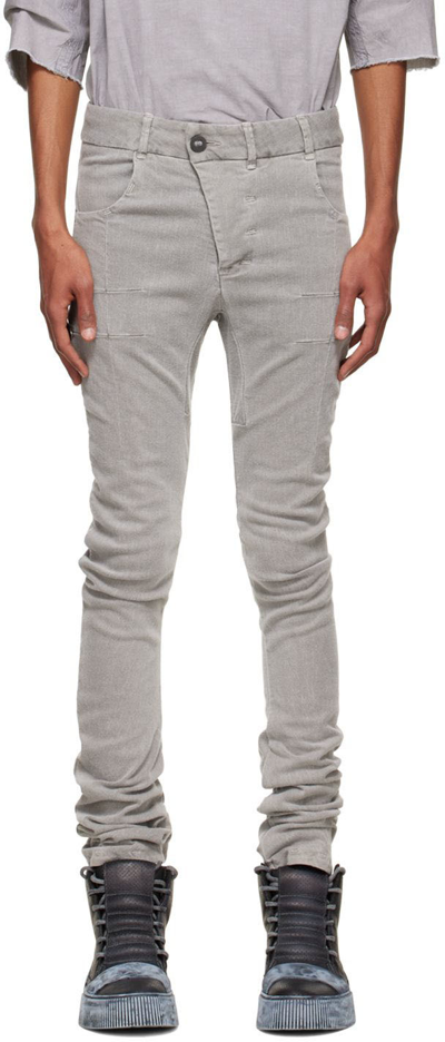 Shop Boris Bidjan Saberi Ssense Exclusive Grey Slim Jeans In Carbon Grey