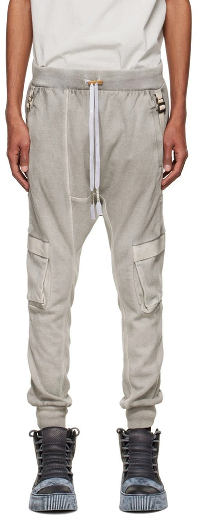Shop Boris Bidjan Saberi Ssense Exclusive Gray Cotton Lounge Pants In Light Grey