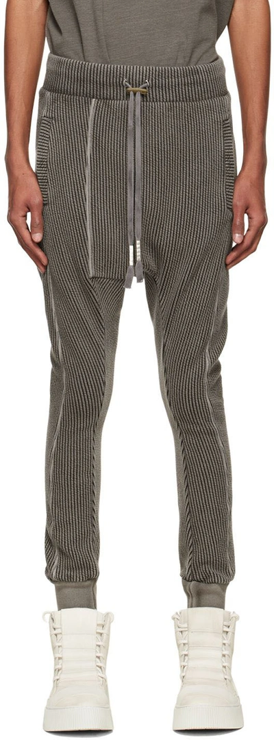 Shop Boris Bidjan Saberi Ssense Exclusive Gray Cotton Lounge Pants In Carbon Grey