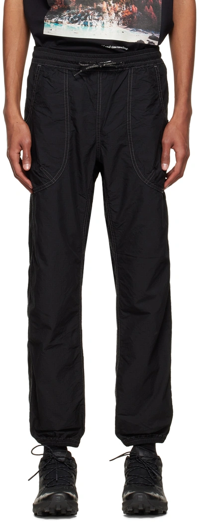 Shop And Wander Black Organic Cotton Track Pants In 010 Black