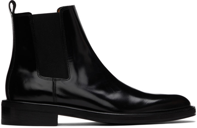 Shop Ami Alexandre Mattiussi Black Leather Chelsea Boots In Black/001