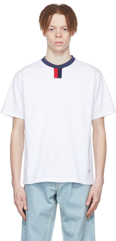 Shop Noah White Cotton T-shirt