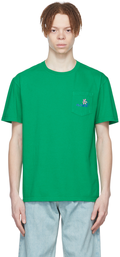 Shop Noah Green Cotton T-shirt In Kelly Green