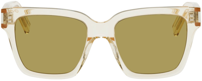 Shop Saint Laurent Yellow Sl 507 Sunglasses In 005 Yellow