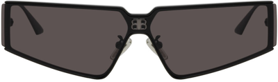 Shop Balenciaga Black Shield Sunglasses In 001 Black