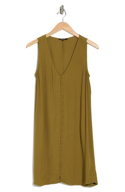 Madewell Heather Button Front Dress In Spiced Olive ModeSens