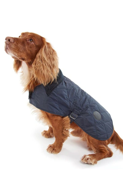 Shop Barbour Quilted Dog Coat In Navy