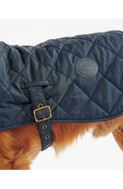 Shop Barbour Quilted Dog Coat In Navy