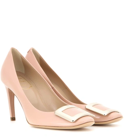 Roger Vivier Belle De Nuit Patent Leather Pumps In Neutrals