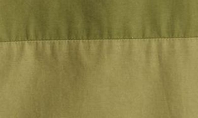 Shop Frame Tonal Patchwork Cotton Button-up Shirt In Rifle Green