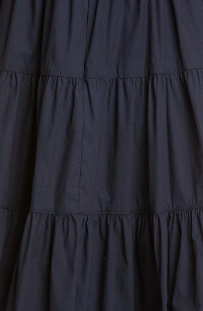 Shop Cinq À Sept Ethel Tiered Puff Sleeve Minidress In Navy