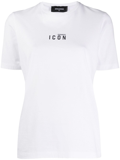 Dsquared2 White Cotton Icon T-shirt In White