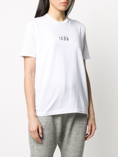 Dsquared2 White Cotton Icon T-shirt In White