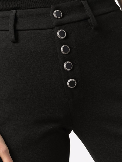 Shop Dondup Carmen Jersey Trousers In Black