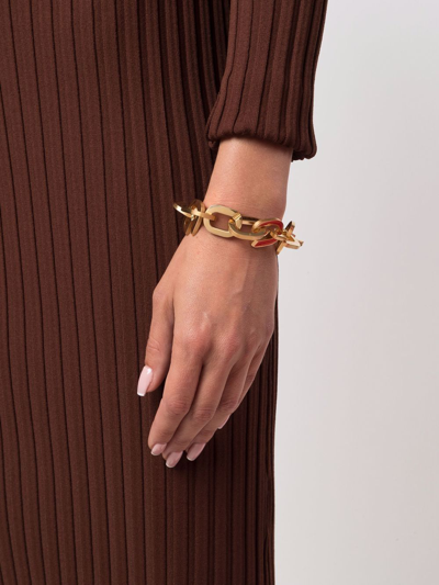 Shop Givenchy G Link Bracelet In Gold