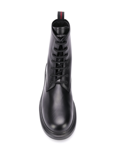 Shop Alexander Mcqueen Oversized Leather Boots