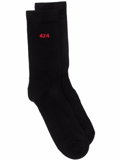Shop 424 Socks In Black