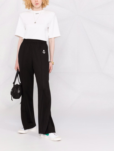 Shop Isabel Marant Étoile Inaya Cotton Blend Trousers In Black
