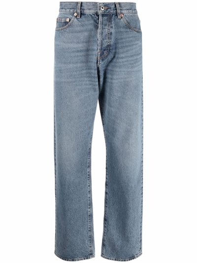 Shop Valentino Cotton Jeans In Blue