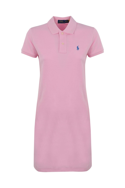 Polo Ralph Lauren icon logo pique polo dress in pink