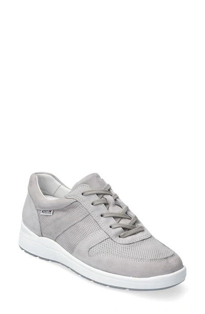 Shop Mephisto Rebecca Perforated Sneaker In Light Grey