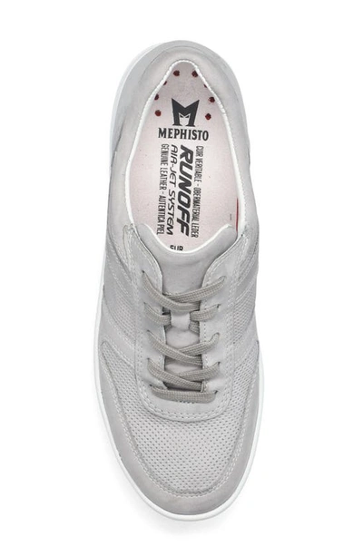 Shop Mephisto Rebecca Perforated Sneaker In Light Grey