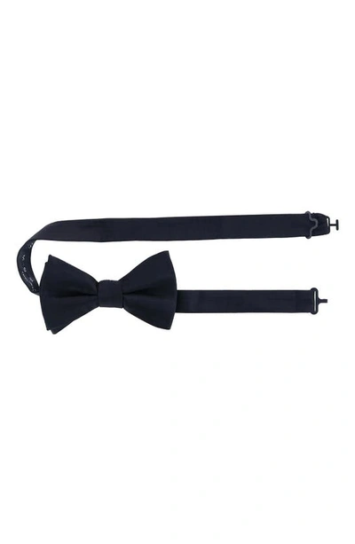 Shop Trafalgar Sutton Pre-tied Silk Bow Tie In Black