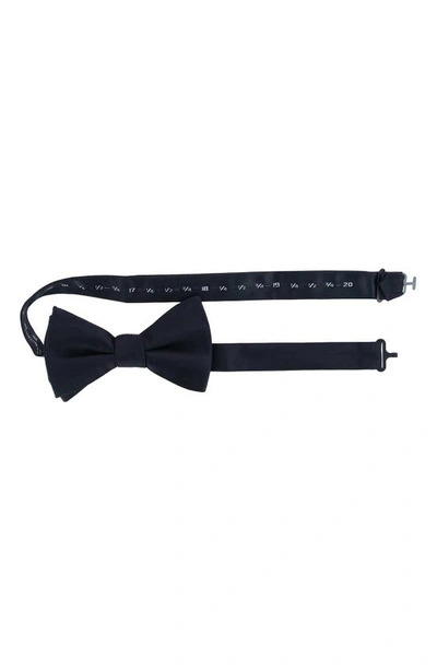 Shop Trafalgar Sutton Pre-tied Silk Bow Tie In Black