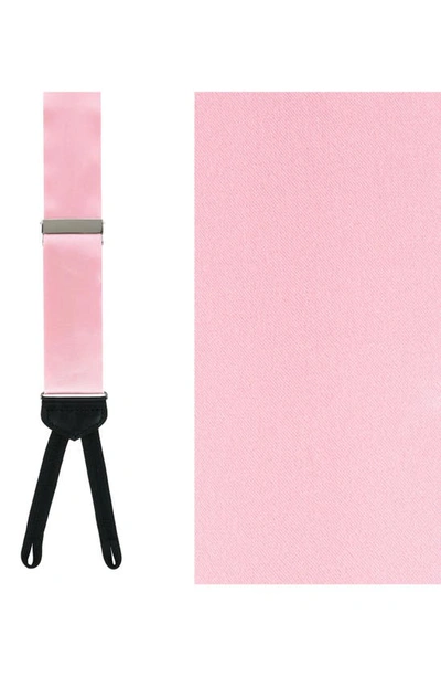 Shop Trafalgar Sutton Silk Formal Suspenders In Pink