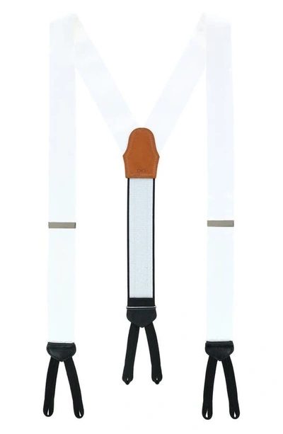 Shop Trafalgar Sutton Silk Formal Suspenders In White