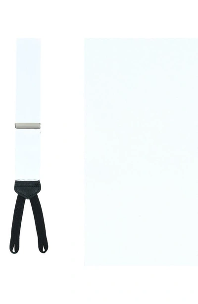 Shop Trafalgar Sutton Silk Formal Suspenders In White