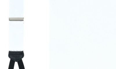 Trafalgar Banbury Tone On Tone Paisley Silk Formal Suspenders In White