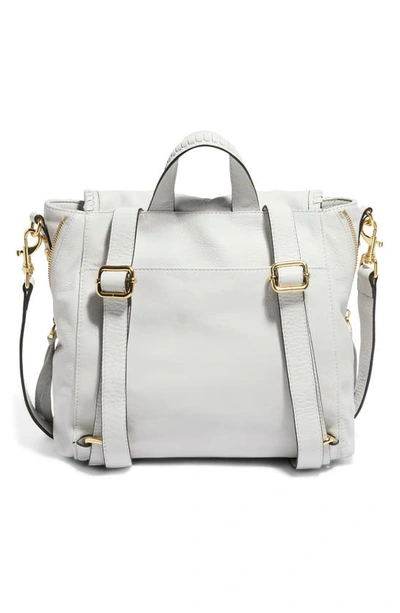 Aimee Kestenberg All For Love Convertible Leather Backpack In Cloud With Shiny Gold