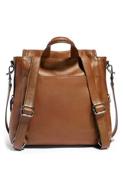 Shop Aimee Kestenberg All For Love Convertible Leather Backpack In Chestnut W/ Gunmetal