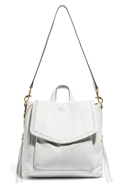 Aimee Kestenberg All For Love Convertible Leather Backpack In Cloud With Shiny Gold