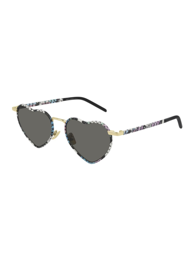 Shop Saint Laurent Saint L Au Rent Women's  Multicolor Metal Sunglasses In Multi-colored