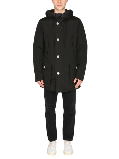 Shop Woolrich Men's  Black Other Materials Outerwear Jacket