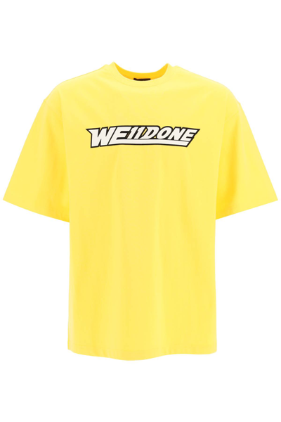 Shop We11 Done We11done Logo T Shirt In Yellow