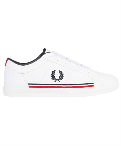 Shop Fred Perry Baseline Leather Sneakers In White