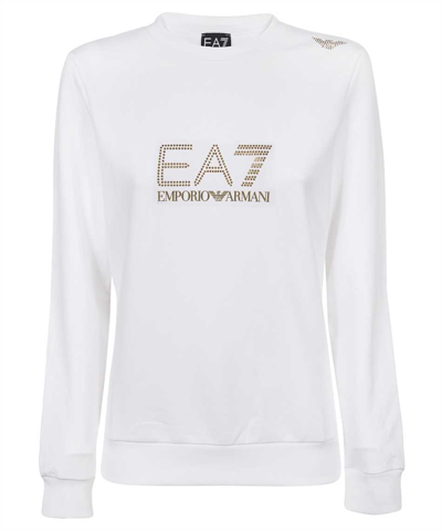 Shop Ea7 Regular-fit Sweatshirt In White