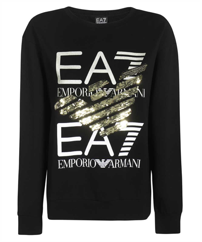Shop Ea7 Sweatshirt In Black